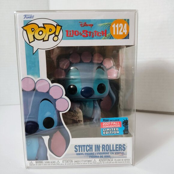 Funko Pop - Lilo & Stitch - Stitch in Rollers #1124 - 2021 Fall Convention Exc - Picture 1 of 6